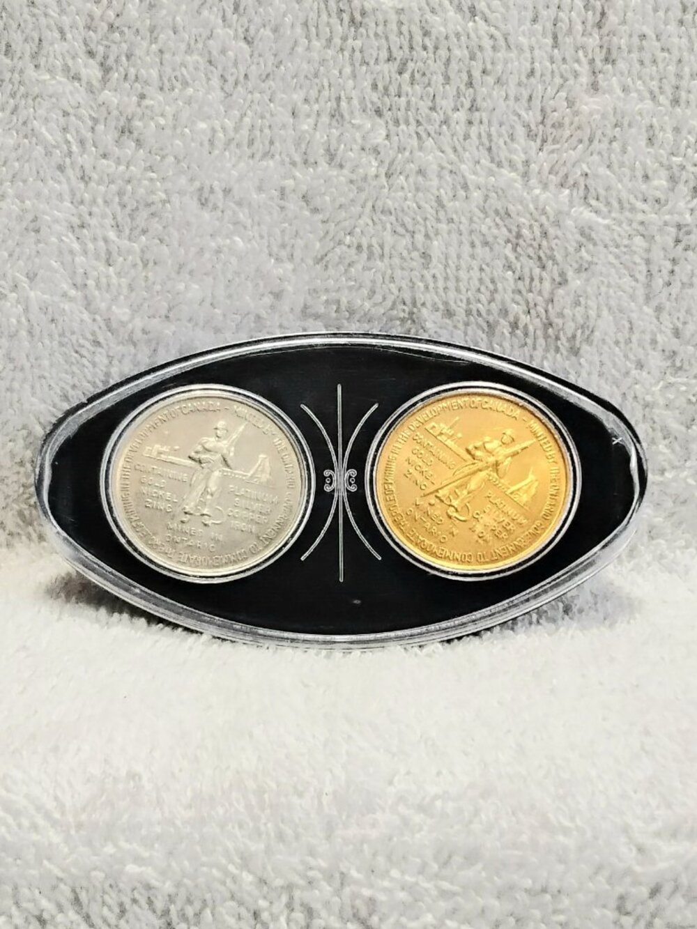 Sealed 1967 Set of 2 Ontario Confederation of Mining Tokens for Canada's 100th!!
